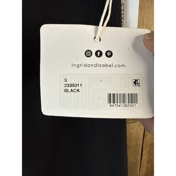 Ingrid + Isabel Ribbed Active Maternity Leggings, Small, Black - Picture 4 of 5